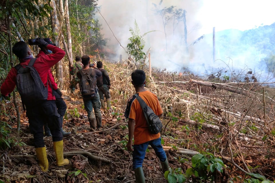 Tim Satgas Kembali Temukan Titik Api di Taman Nasional Bukit Tigapuluh