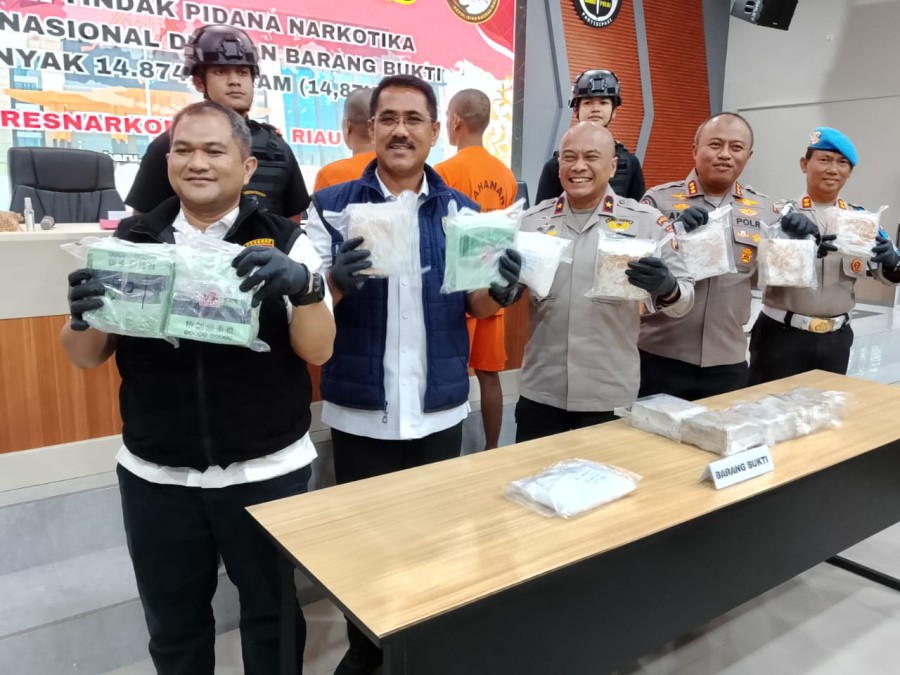 Jaringan Narkoba Riau–Sumbar Terbongkar, 14,87 Kg Sabu Disita