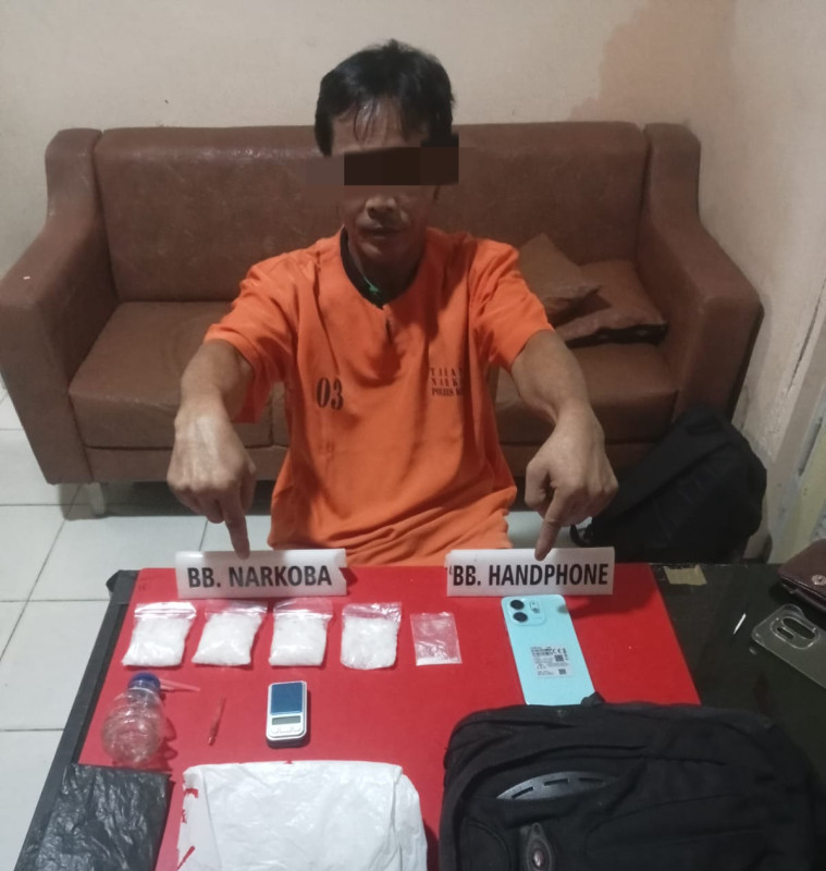 Polres Kampar Ciduk Pengedar Narkoba di Langgini, 118 Gram Sabu Disita