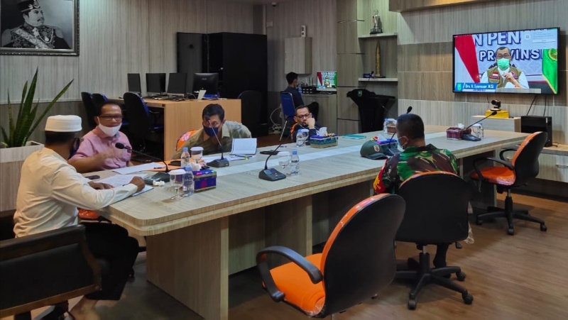 Gubri Vidcon Dengan Tim Gugus Tugas Covid -19 Kabupaten Siak