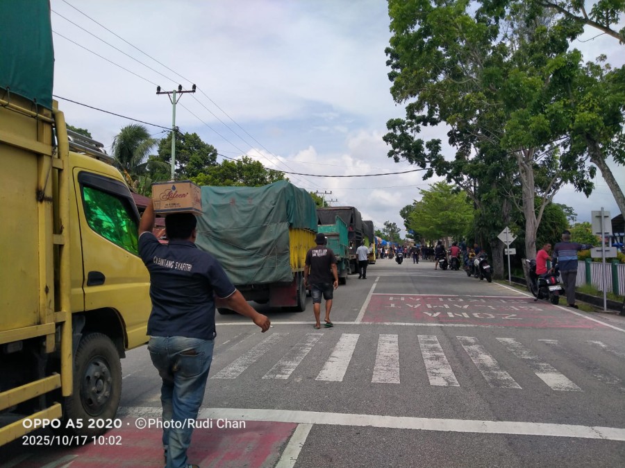 Demo Mahasiswa dan Sopir Truk di Bengkalis, Protes Sengkarut Layanan Roro