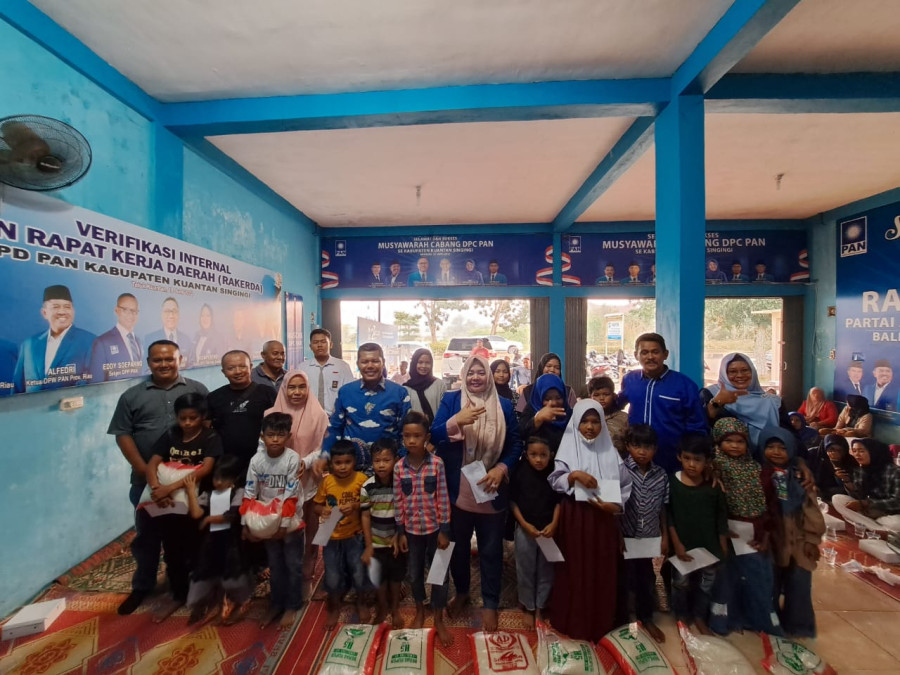 Peringati HUT ke-25, PAN Kuansing Beri Santunan Anak Yatim