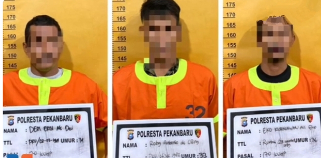 Polisi Tangkap Pelaku Pengeroyokan di Parkiran Rumbai Timur