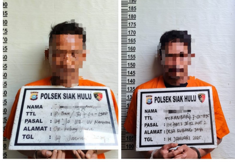 Polsek Siak Hulu Gulung 2 Pengedar Narkoba dan Sita Puluhan Butir Ekstasi