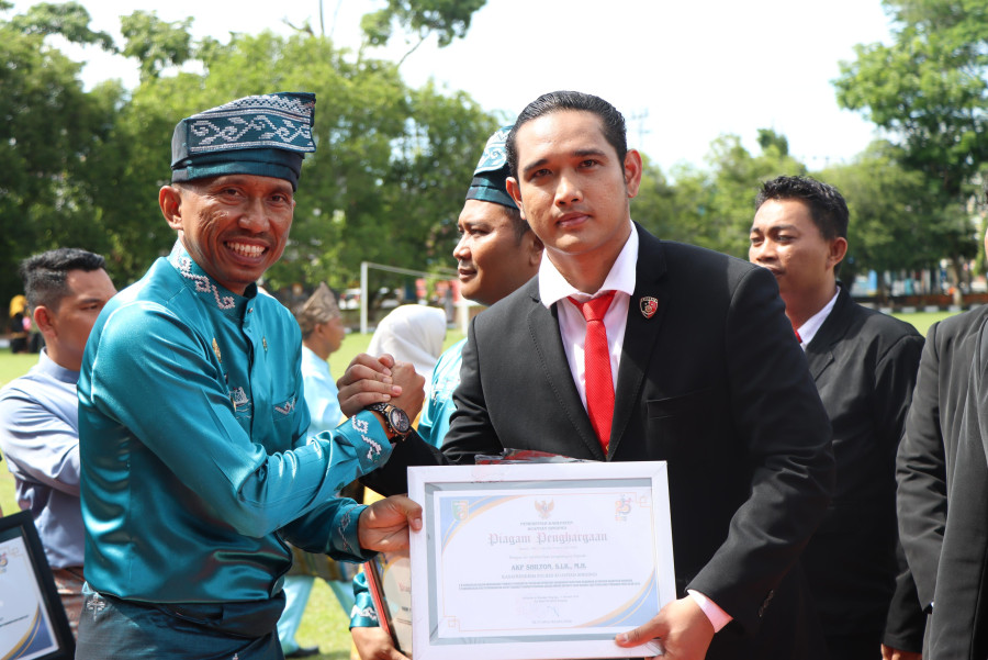 Satreskrim Polres Kuansing Terima Penghargaan dari Pemerintah Kabupaten