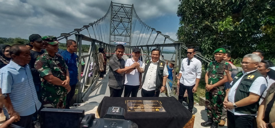Sempat Mangkrak, Jembatan Gantung di Sepungguk Salo Diresmikan