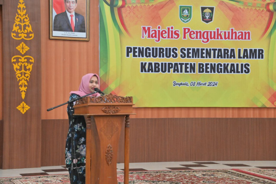 Bupati Kasmarni Hadiri Pengukuhan Pengurus Sementara LAMR Bengkalis