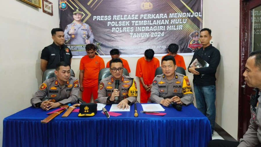 Aksinya Viral di Medsos, 4 Begal Bersenjata Tajam di Inhil Ditangkap Polisi