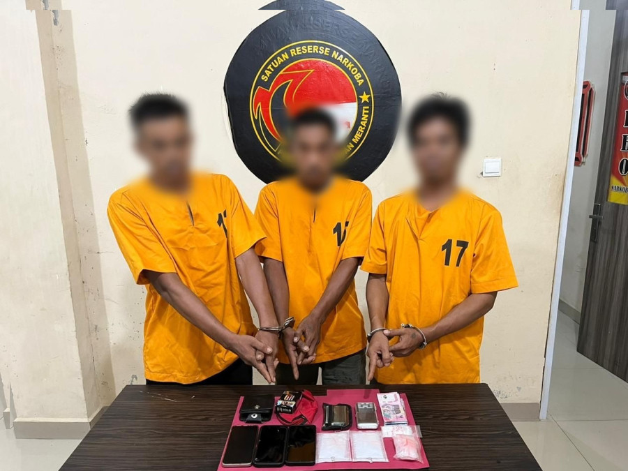 Polsek Rangsang Ungkap Sindikat  3 Pengedar Narkoba Dalam Satu Hari