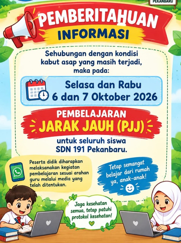 Udara Sangat Tidak Sehat, Pekanbaru Kembali Terapkan PJJ 6-7 Oktober