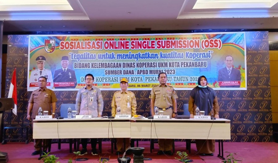 Diskop UMKM Sosialisasi Online Single Submission bagi Koperasi di Pekanbaru