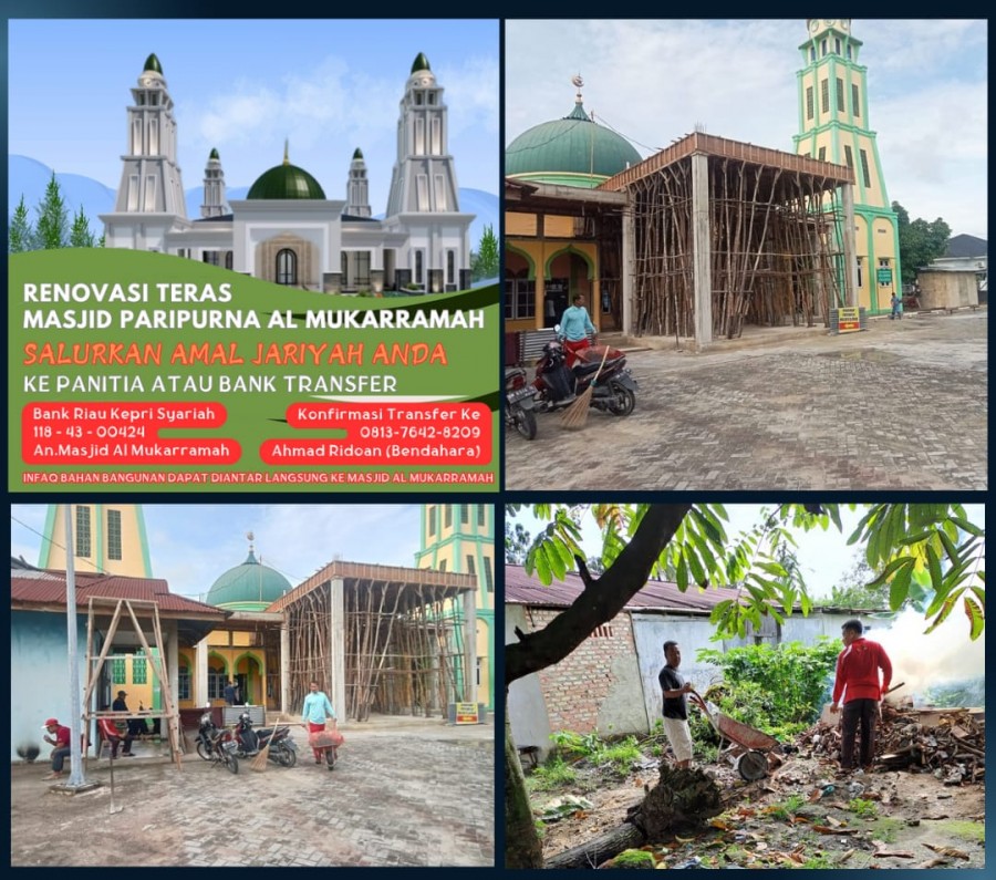 Menyambut Ramadhan, Jamaah Masjid Paripurna Al Mukarramah Gelar Gotong Royong
