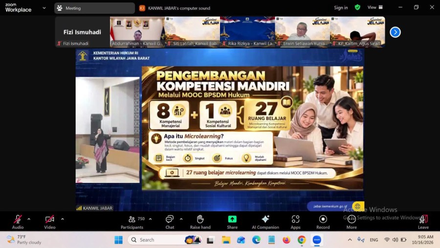 Kemenkum Riau Ikuti Program JELAJAH untuk Tingkatkan Kompetensi ASN