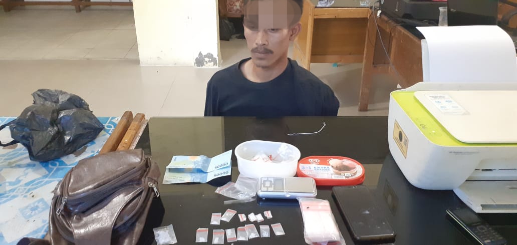 Polsek Tambang Tangkap Pelaku Narkoba dengan 13 Paket Shabu Siap Edar
