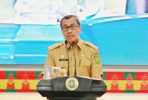 Gubri Pimpin Rapat Persiapan Kedatangan Presiden Jokowi Jumat Besok