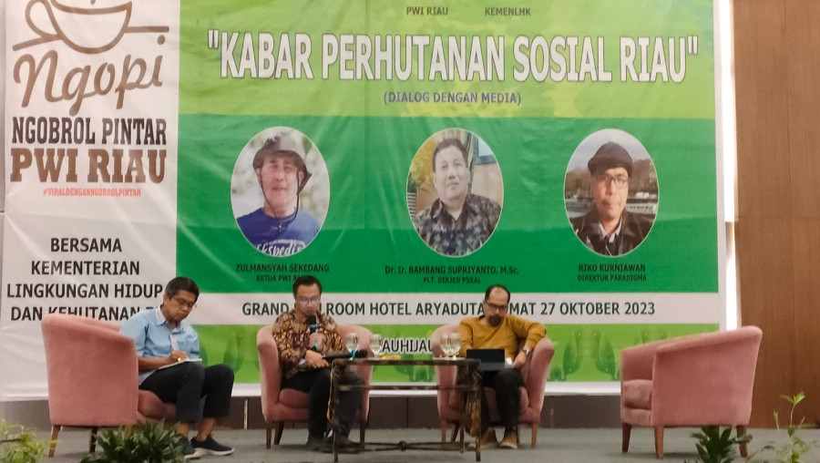 Ngobrol Pintar PWI Riau-KLHK, Apri Dwi : Masyarakat Bisa Kelola Hutan dan Ambil Manfaatnya