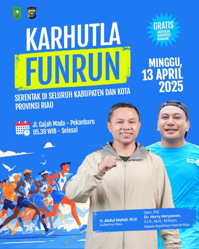 Ajak Keluarga, Meriahkan Karhutla Fun Run 2025 di Pekanbaru!
