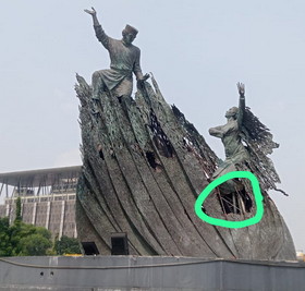 Material Sempat Dicuri, Pemprov Segera Perbaiki Tugu Zapin