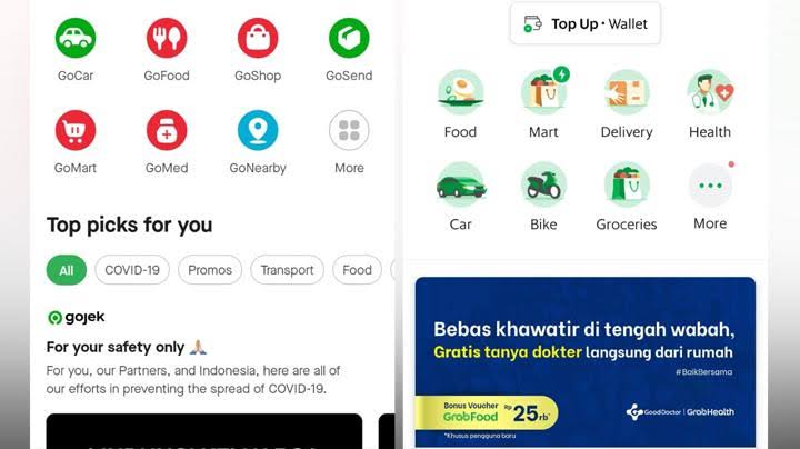 Layanan GrabBike dan GoRide Hilang di Aplikasi Ojek Online