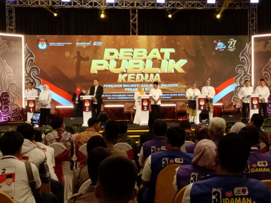 Debat Publik Kedua, Calon Walikota dan Wakil Walikota Pekanbaru Berlangsung Kondusif
