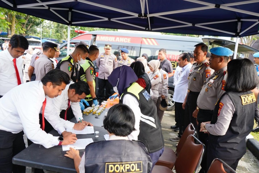 Tes Urine Serentak di Polda Riau, Tiga Anggota Terindikasi Narkoba