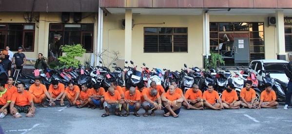 Dalam 2 Pekan, Polresta Pekanbaru Gulung 22 Pelaku Curanmor
