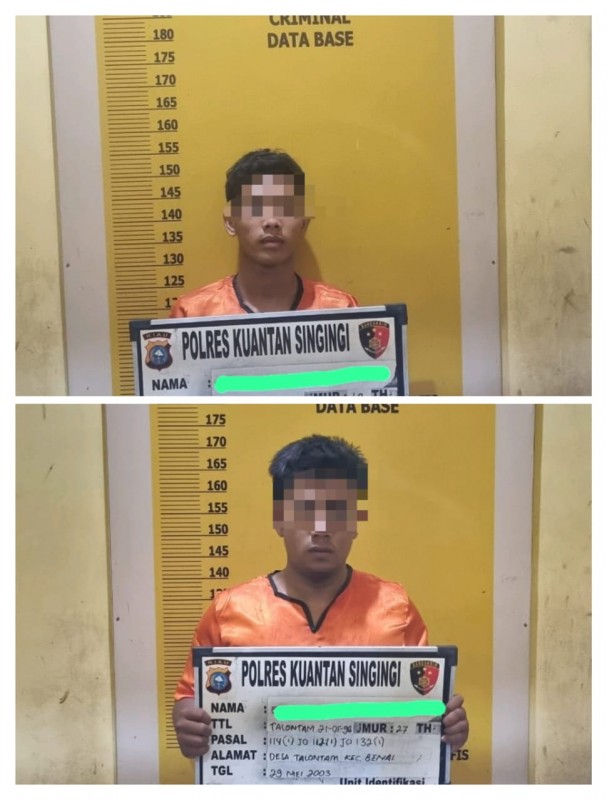 Tim Mata Elang Satresnarkoba Polres Kuansing Ringkus 2 Pengedar Sabu di Benai