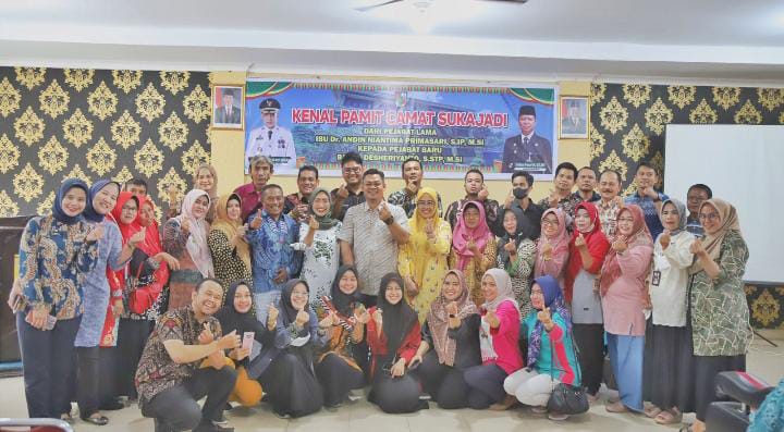 Dimutasi, Eks Camat Sukajadi Andin Pamit pada Perangkat Kecamatan