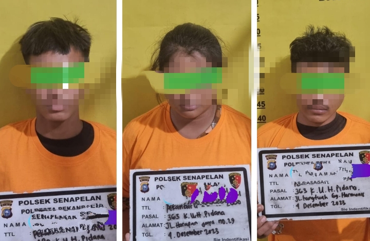 Jaringan dan Penadah Motor Curian di Tenayan Raya Ditangkap Polsek Senapelan