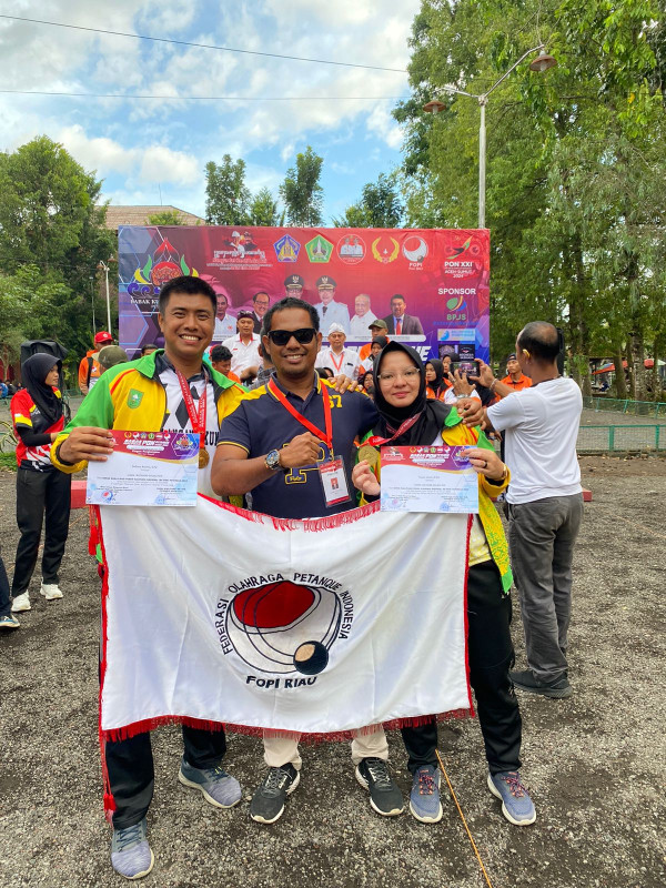 Atlet Petanque Pekanbaru Raih Medali Emas di Babak Kualifikasi PON Bali 2023
