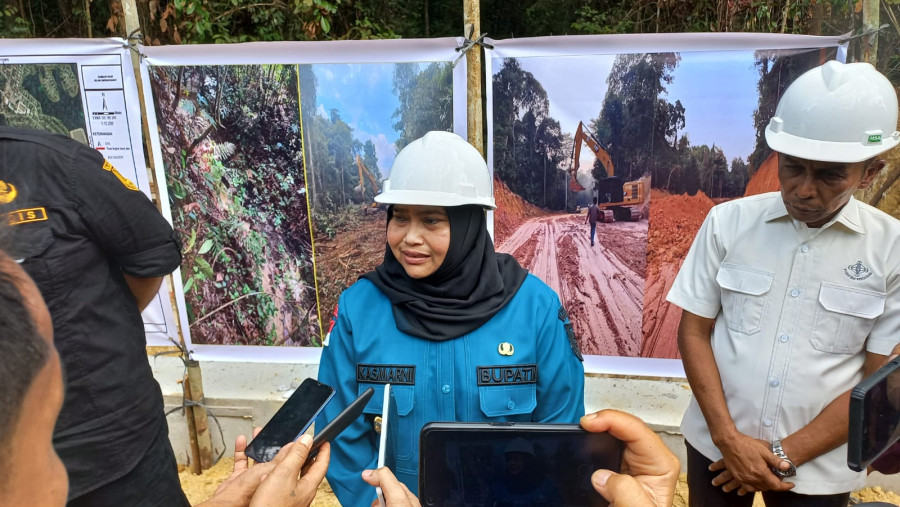 Bupati Bengkalis Tinjau Proyek Jalan Lingkar Barat Duri