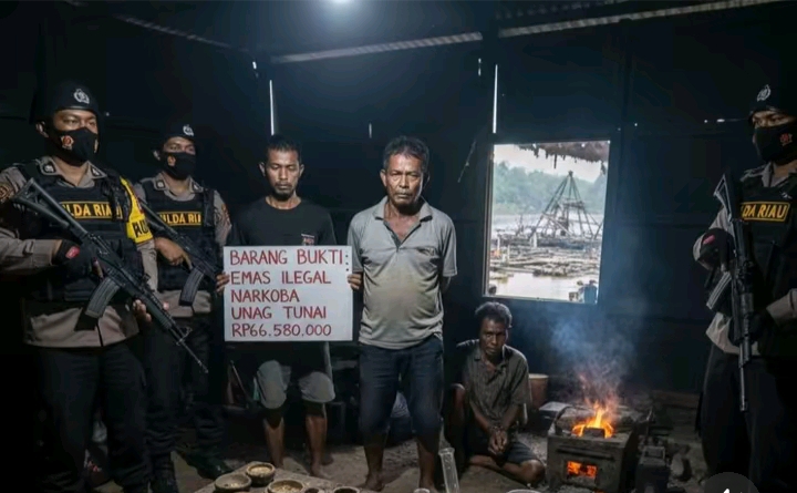 Pengolahan Emas Ilegal Terendus, Polisi Amankan Pelaku di Desa Benai Kecil