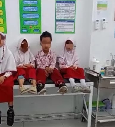 Keracunan Jajanan, 9 Murid SD di Kampar Dilarikan  ke Puskesmas Kuok