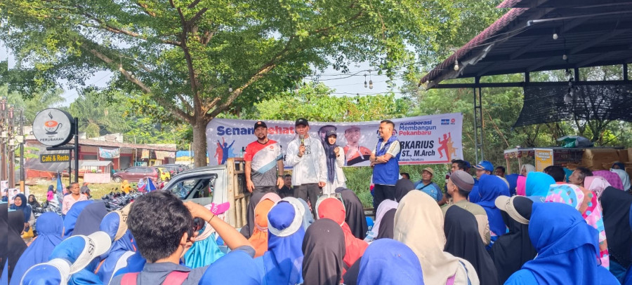 Senam Sehat, Ribuan Warga Tuah Madani Antusias dan Pastikan Pilih AMAN