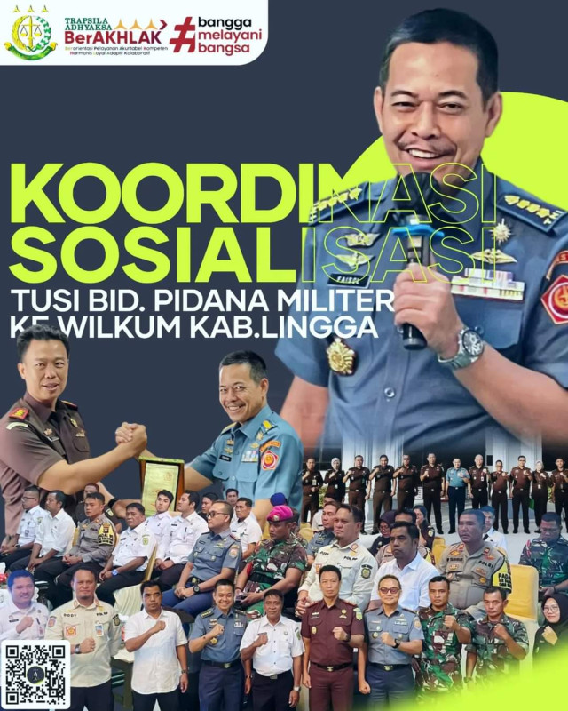 Aspidmil Kejati Riau Sosialisasi Tugas & Fungsi Bidang Pidana Militer se-Wilkum Lingga