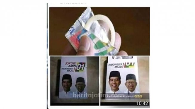 Tersebar Luas Di Medsos Foto Kondom Bergambar Jokowi-Ma’ruf, TKN: Keterlaluan!