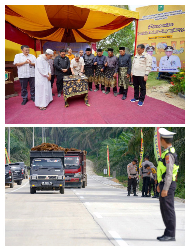 Gubri Syamsuar Resmikan Jalan Mahato-Manggala Rohil