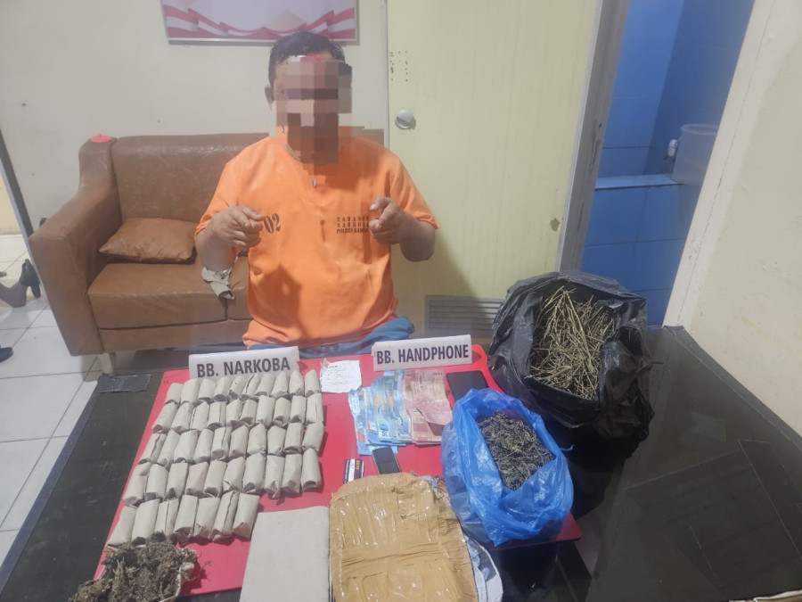Tim Ojo Loyo Polres Kampar Gerebek Gudang Ganja di Pekanbaru