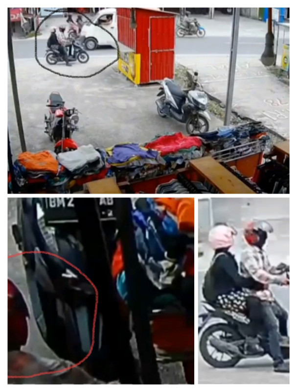 Pasangan Sejoli Terekam CCTV Curi Sepeda Motor di Tuah Madani