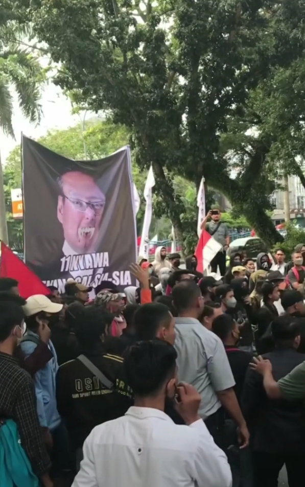 Massa GMNI dan AMPR Tuntut DPRD Riau Usut Kecelakaan Kerja di PHR