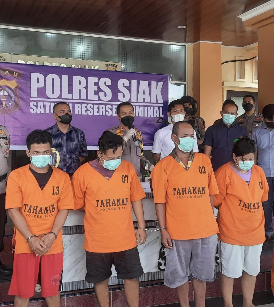 Polres Siak Berhasil Tangkap 4 Pelaku Ekploitasi Anak dan Seksual