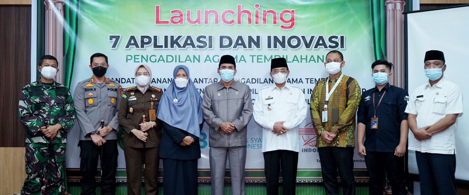 Bupati Inhil Hadiri Launching 7 Aplikasi dan Inovasi Pengadilan Agama Tembilahan