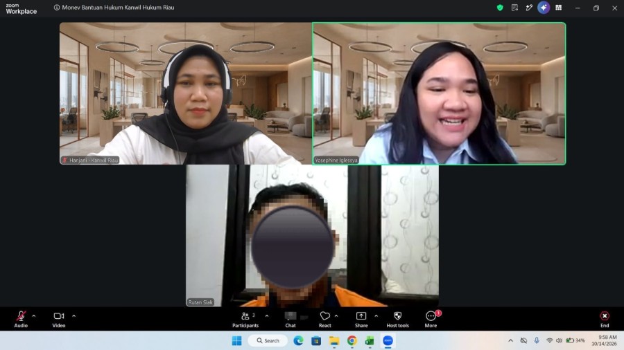 Kanwil Kemenkum Riau Pantau Kinerja Lima Lembaga Bantuan Hukum