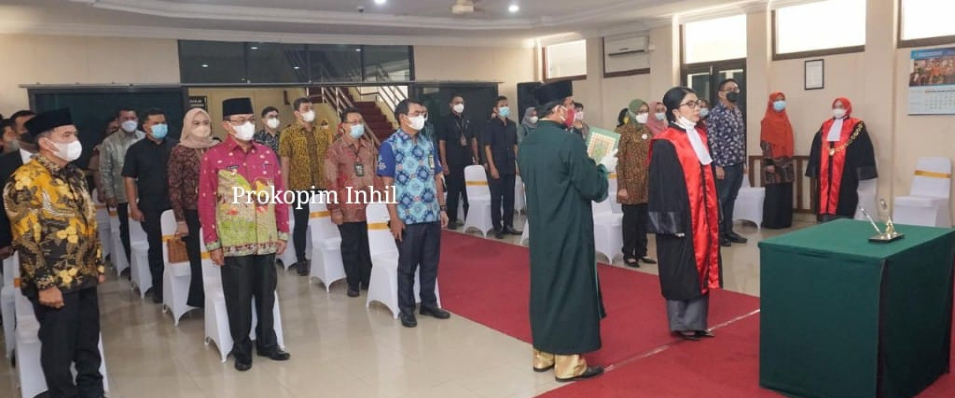 Bupati Inhil Hadiri SERTIJAB Ketua Pengadilan Negeri Tembilahan