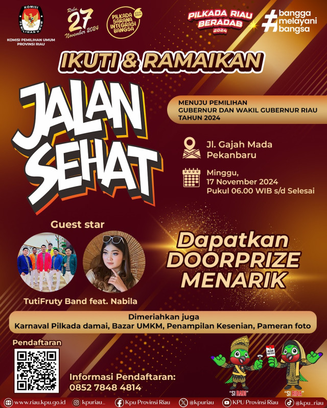 KPU Riau Gelar Jalan Sehat Menuju Pilgubri 2024