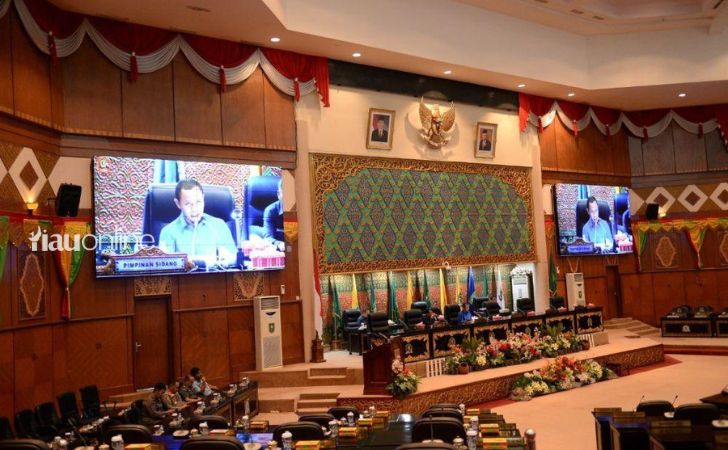 DPRD Riau Gelar Paripurna Rekomendasi Ranperda RTRW 2024-2044