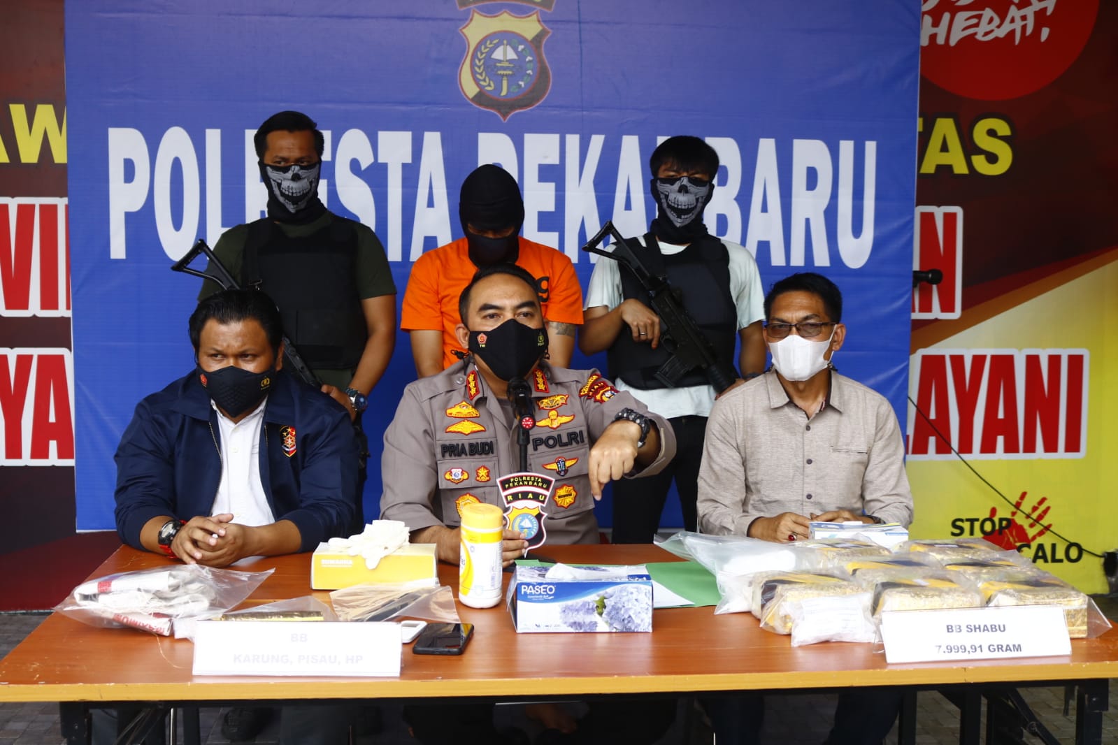 Terkenal Licin Bak Belut Kurir Beserta 8 Kg Sabu Diringkus Polresta Pekanbaru