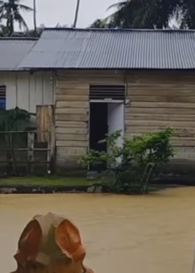 Sungai Petapahan Meluap, 180 Rumah Warga di Kuansing Terendam Banjir