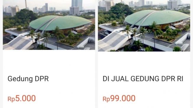 Heboh Gedung DPR Dijual Murah di Toko Online