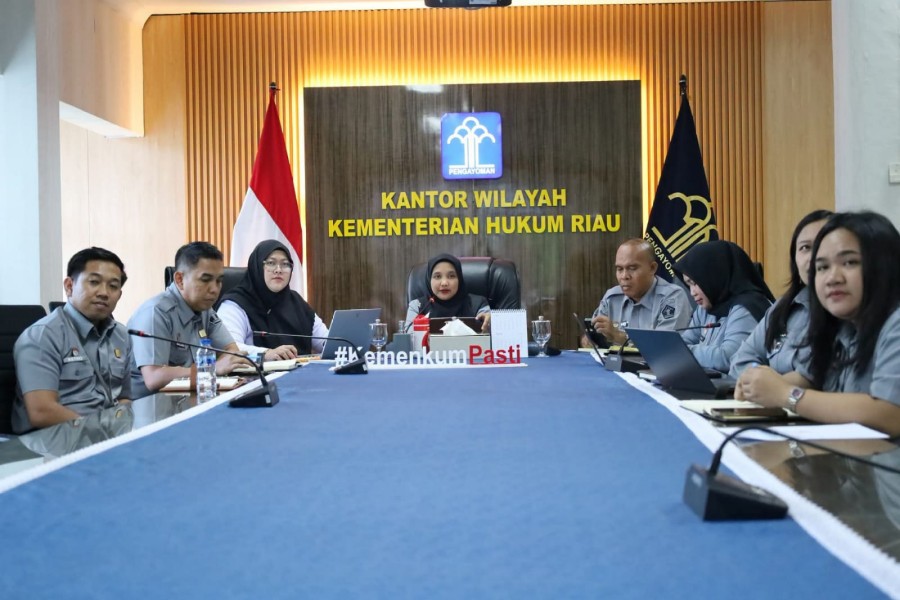 Kanwil Kemenkum Riau Matangkan Pengabdian Mahasiswa FH Unri di Desa-desa Kampar